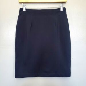 Eileen Fisher Black Skirt Womens Size PP Viscose Blend Pull On Stretch Pencil